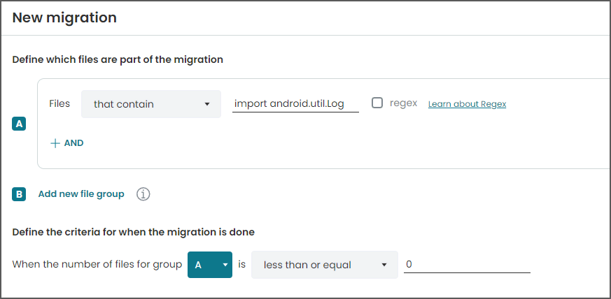 Migration rules example for removing Android Log class