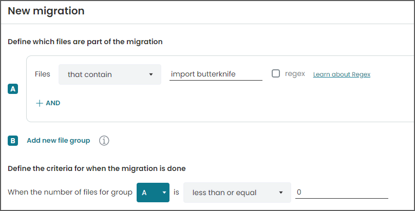 Migration rules example for removing Butterknife library