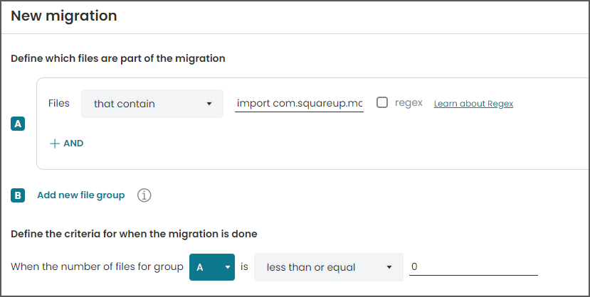 Migration rules example for removing Moshi library