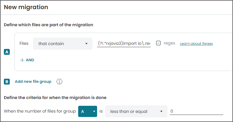 Migration rules example for removing RxJava2